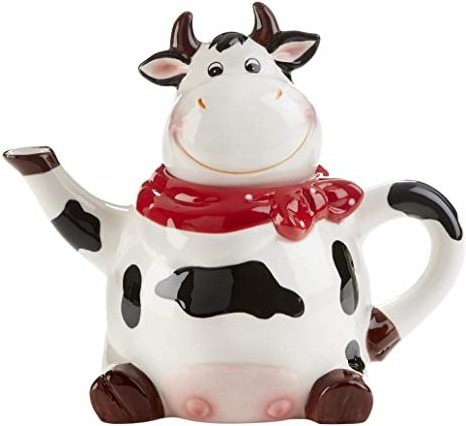 Cute cow design custom animal pattern home office ceramic animal teapot