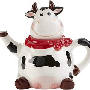 Cute cow design custom animal pattern home office ceramic animal teapot