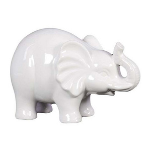 Popular White Ceramic Elephant Figurine for Home Decoration