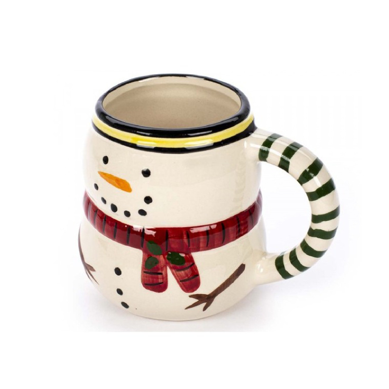 Novelty Christmas Promotional Gift Souvenir Coffee Cup Snowman Ceramic Mug