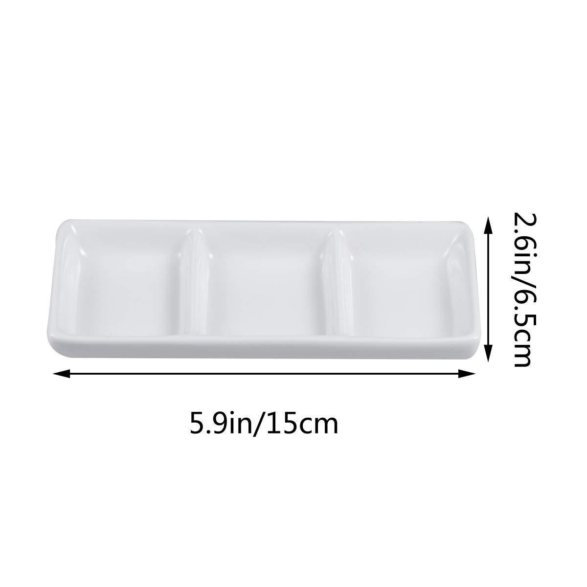 Rectangular high quality 3 Compartment Dipping Tray