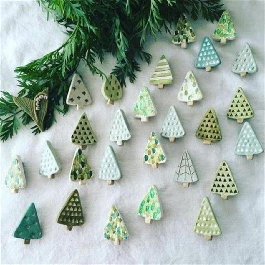 Hot Sale Handmade Home Hotel Wall Hanging Decor Christmas Tree Ceramic Ornament