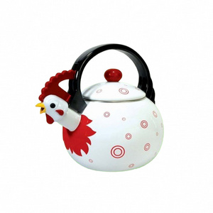 Leghorn Rooster Whistling Ceramic Tea Kettle Animal Teapot Kitchen Accessories