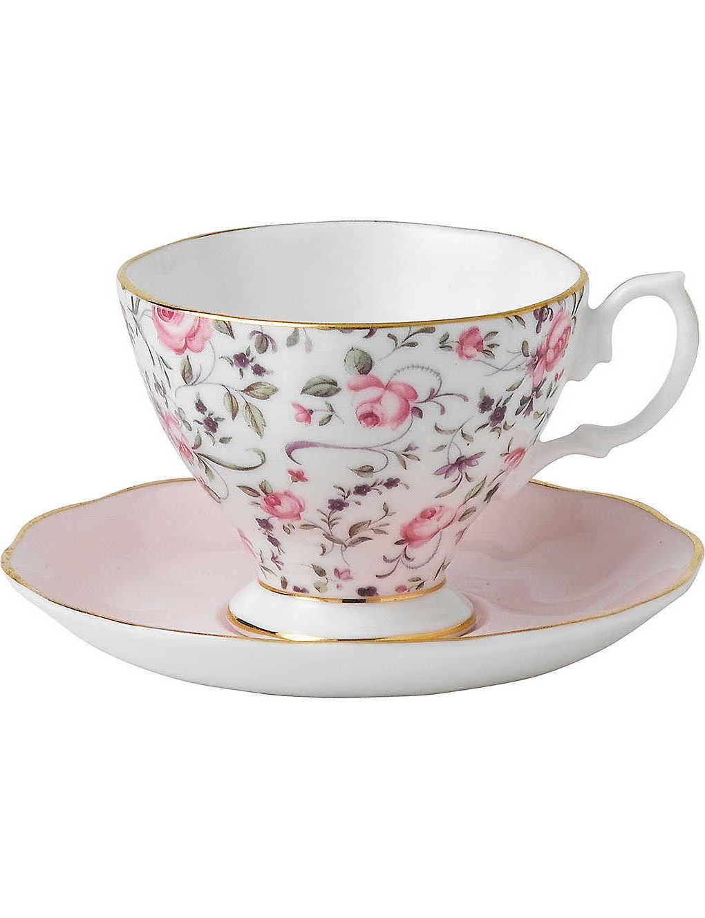 Elegant custom ceramic bone china gold rim tea cup and saucer