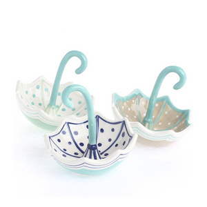 Unique Trinket Ring Holder Promotion Umbrella Ceramic Jewelry Stand