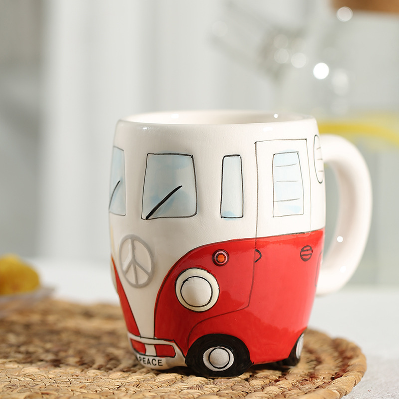 Good Selling Colorful Best Birthday Gift Ceramic Camper Van Mug Bus Mug