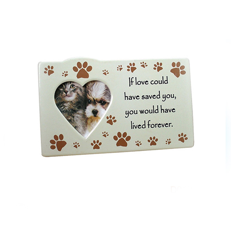 Pet Memorial Heart Shaped Opening Picture Frame