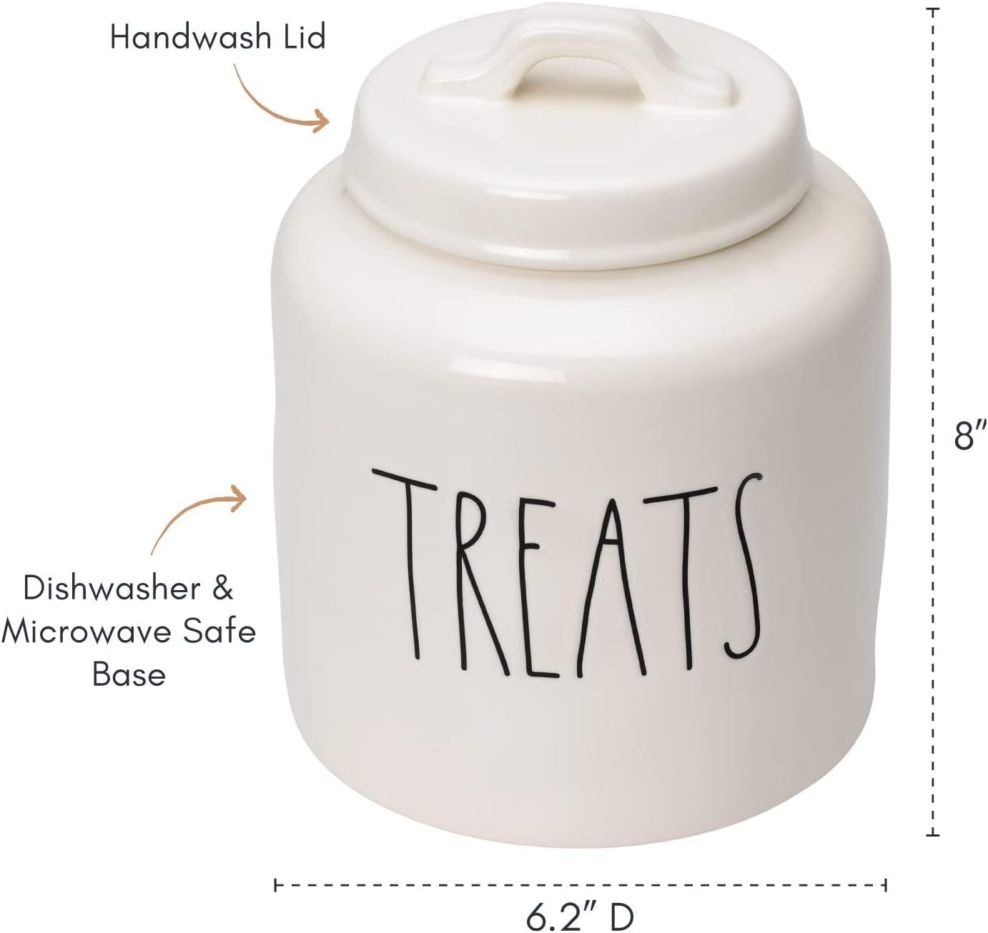 White Modern Custom Logo Pet Treat Jar Food Storage Canister Cute  Dog Food Cookie Jar with Lid Set