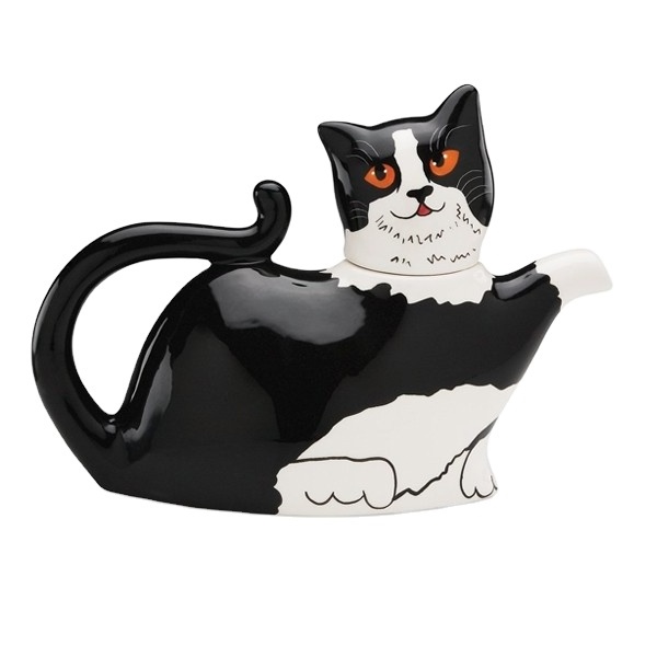 Cheap Ceramic Black Cat Animal Teapot