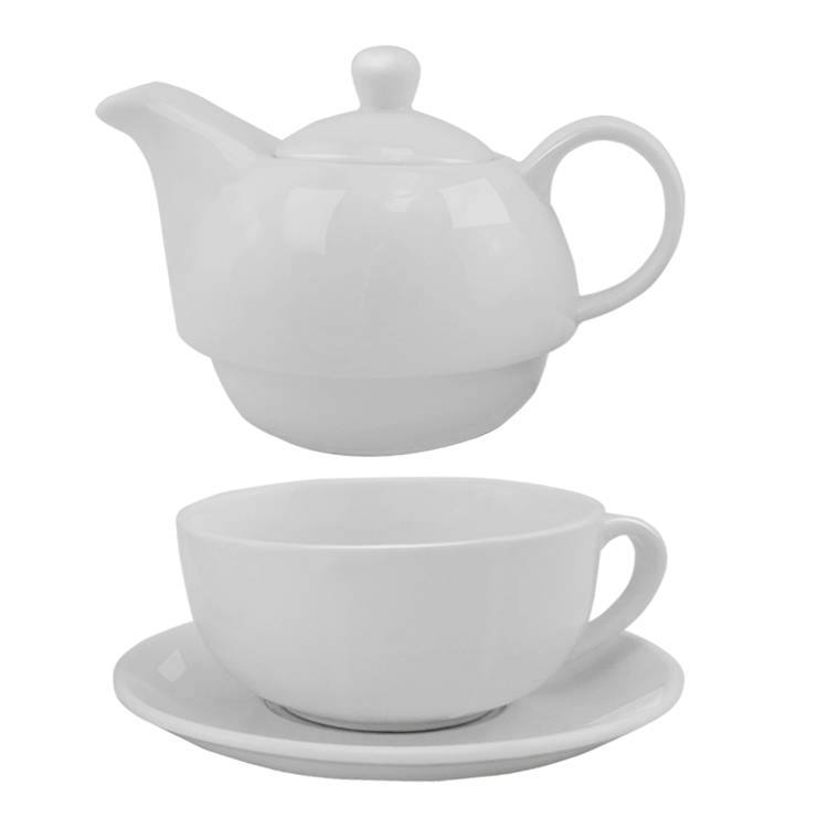 Fashion ceramic tea for one set tea pot with tea cup and saucer