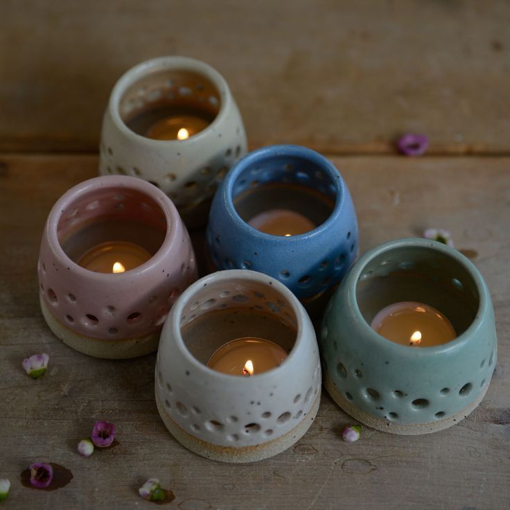 Candle Wax Melt Warmer Ceramic Waste Oil Burner Wax melt burner Tealight Lantern Stone Available candle holder