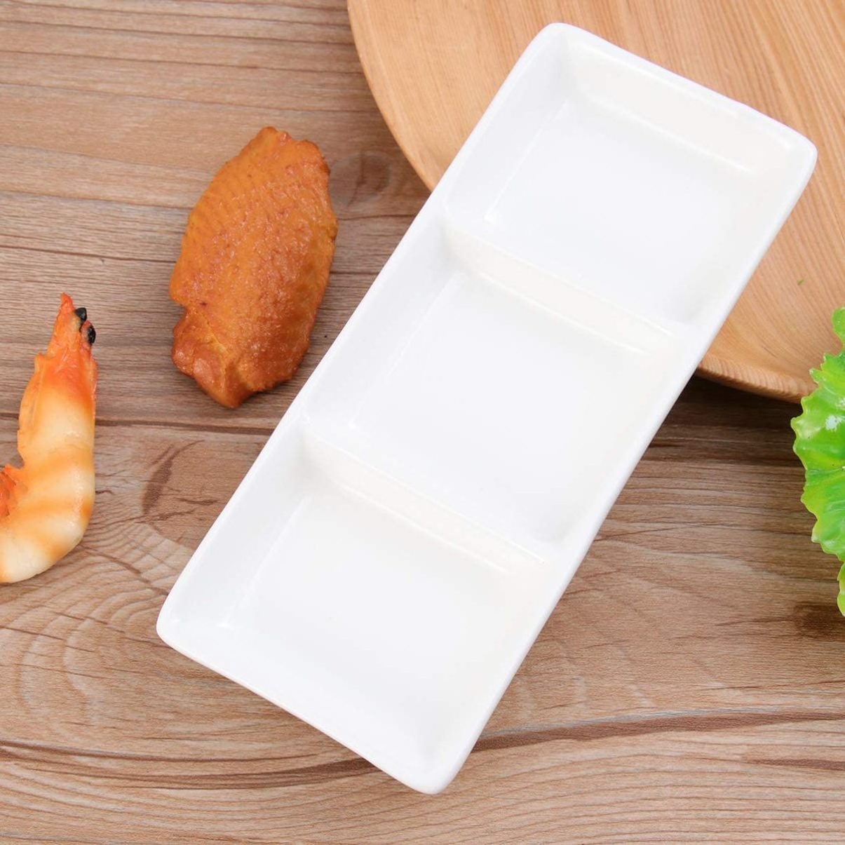 Rectangular high quality 3 Compartment Dipping Tray