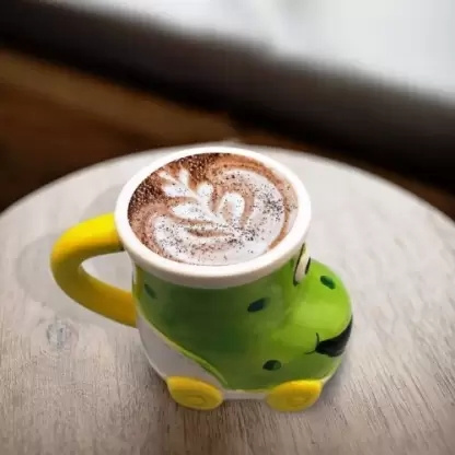 Car Shape Animal Design Ceramic Coffee Mug Animal Coffee Mug with Handle  For Kids (300 ml)