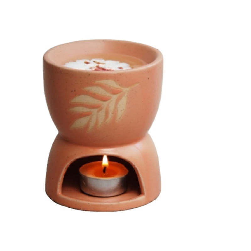 Nordic style custom engraved wholesale aroma wax warmer ceramic oil burner for home decor