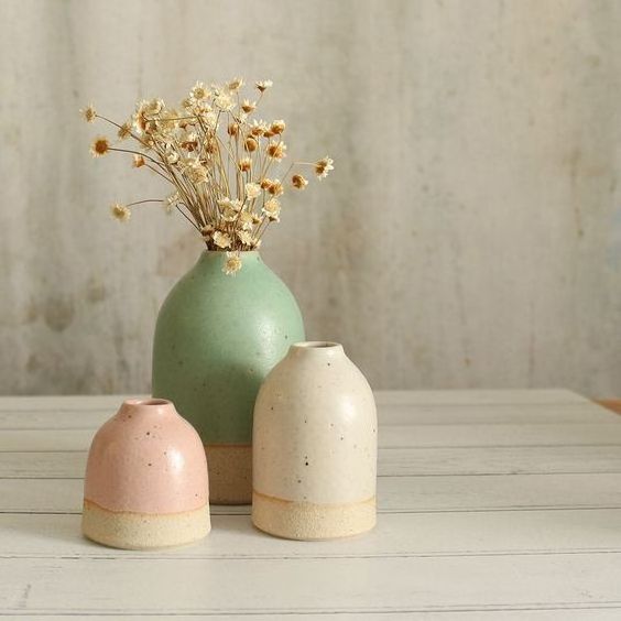 Nordic  Ceramic Vase Hot Sale Home Tabletop Vase Modern plant pot Ceramic Ceramic Bud Vase in Pastel Colours