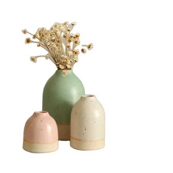 Nordic  Ceramic Vase Hot Sale Home Tabletop Vase Modern plant pot Ceramic Ceramic Bud Vase in Pastel Colours