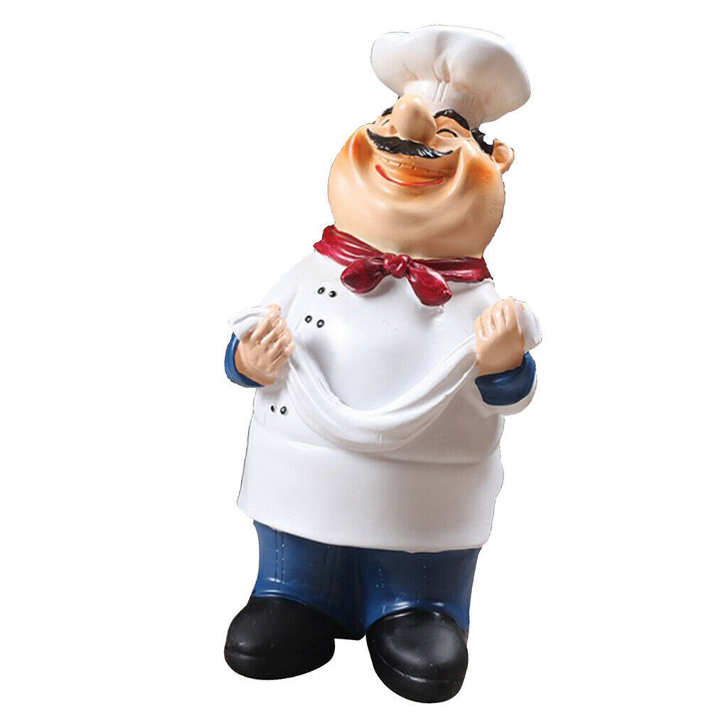 White resin kitchen decors chef figurine statue