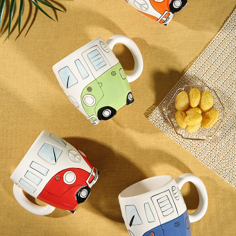 Good Selling Colorful Best Birthday Gift Ceramic Camper Van Mug Bus Mug