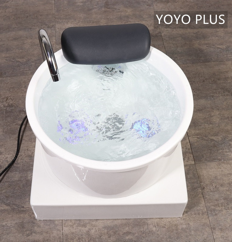 Double Color New Design Pedicure Basin with Station for Beauty Salon Pedicure Chairs Bowl Foot spa Supplies