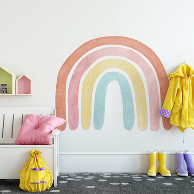 Home Decor Baby Nursery Princess Room Rainbow Heaven Wall Stickers for Girls Rooms Self Adhesive PVC Wallpaper Sticker