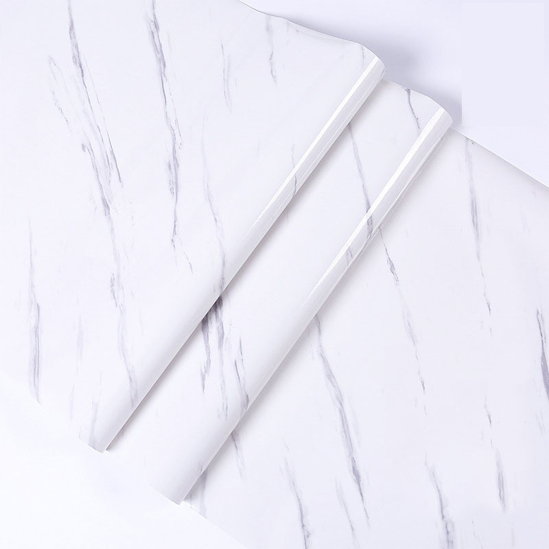 Waterproof Marble Self Adhesive Wallpaper Vinyl Film Wall Stickers Bathroom Kitchen Cupboard Room Decoration Sticky Paper Decal