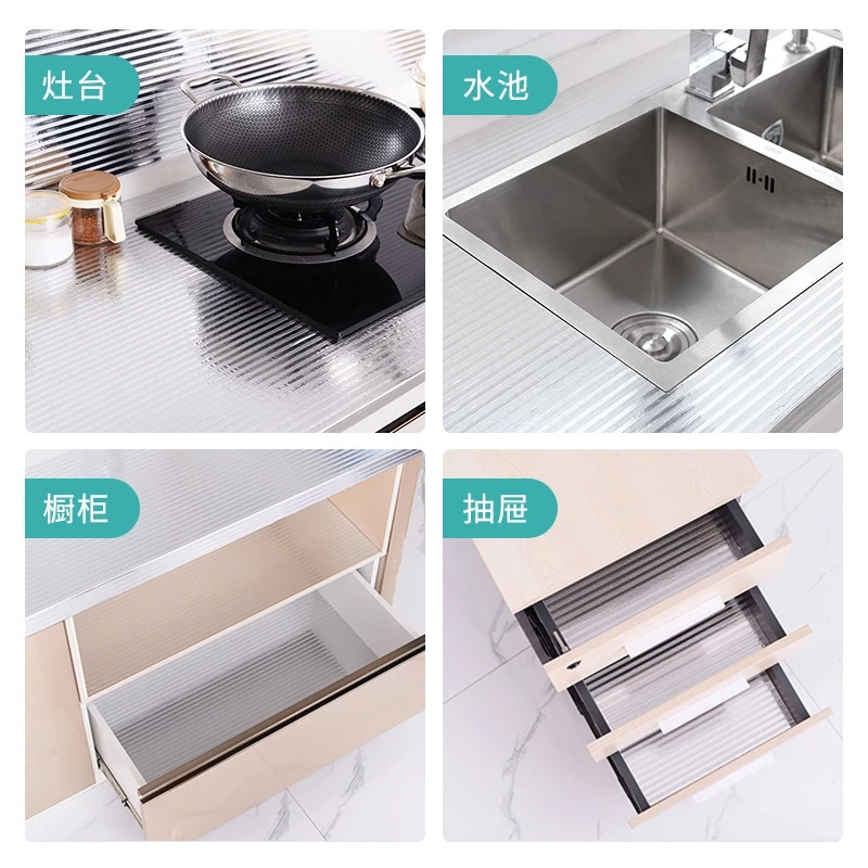 Kitchen Oil-proof Self Adhesive Stickers Stove Anti-fouling High-temperature Aluminum Foil Wallpaper Cabinet Film Contact Paper