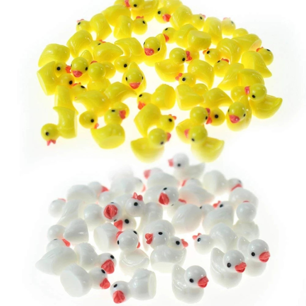 1 Piece Yellow Ducklings Garden Easter Decor Resin Crafts Slime Charms Cute Duck Miniature Figurine Ornaments for Home