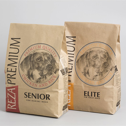 Package Supplier 1KG 5KG 10KG 20KG Custom Flat Bottom Resealable Zipper Packaging Ziplock Dog Pet Food Treat Bags