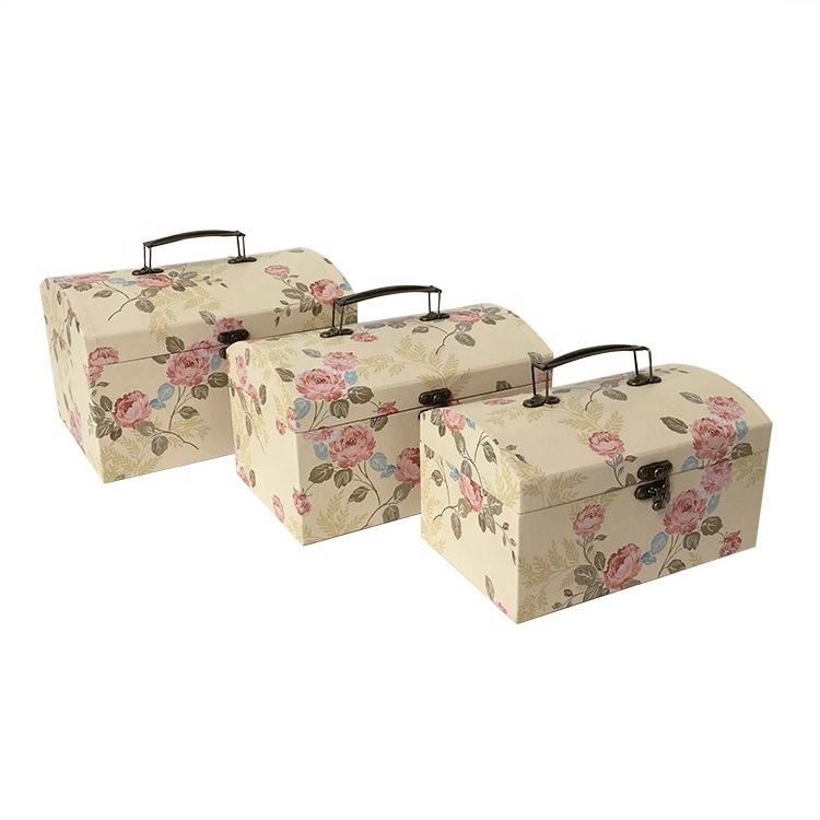 Popular Cardboard Paper Suitcase Handle Square Gift Best Boxes Flowers Packaging Suitcase Gift Box Paperboard Recyclable Accept