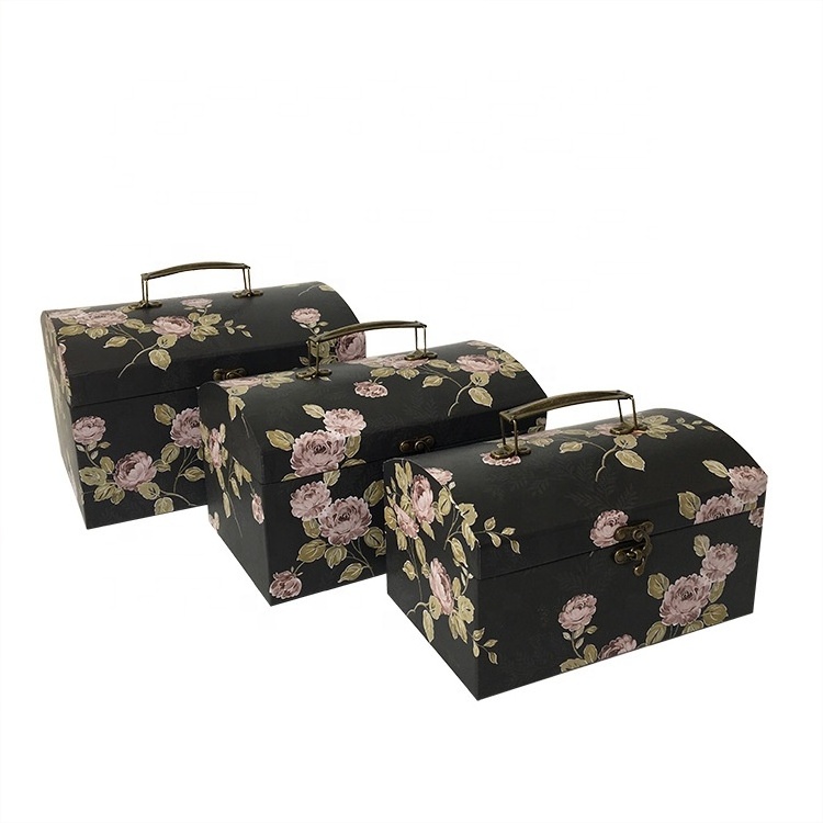 Popular Cardboard Paper Suitcase Handle Square Gift Best Boxes Flowers Packaging Suitcase Gift Box Paperboard Recyclable Accept