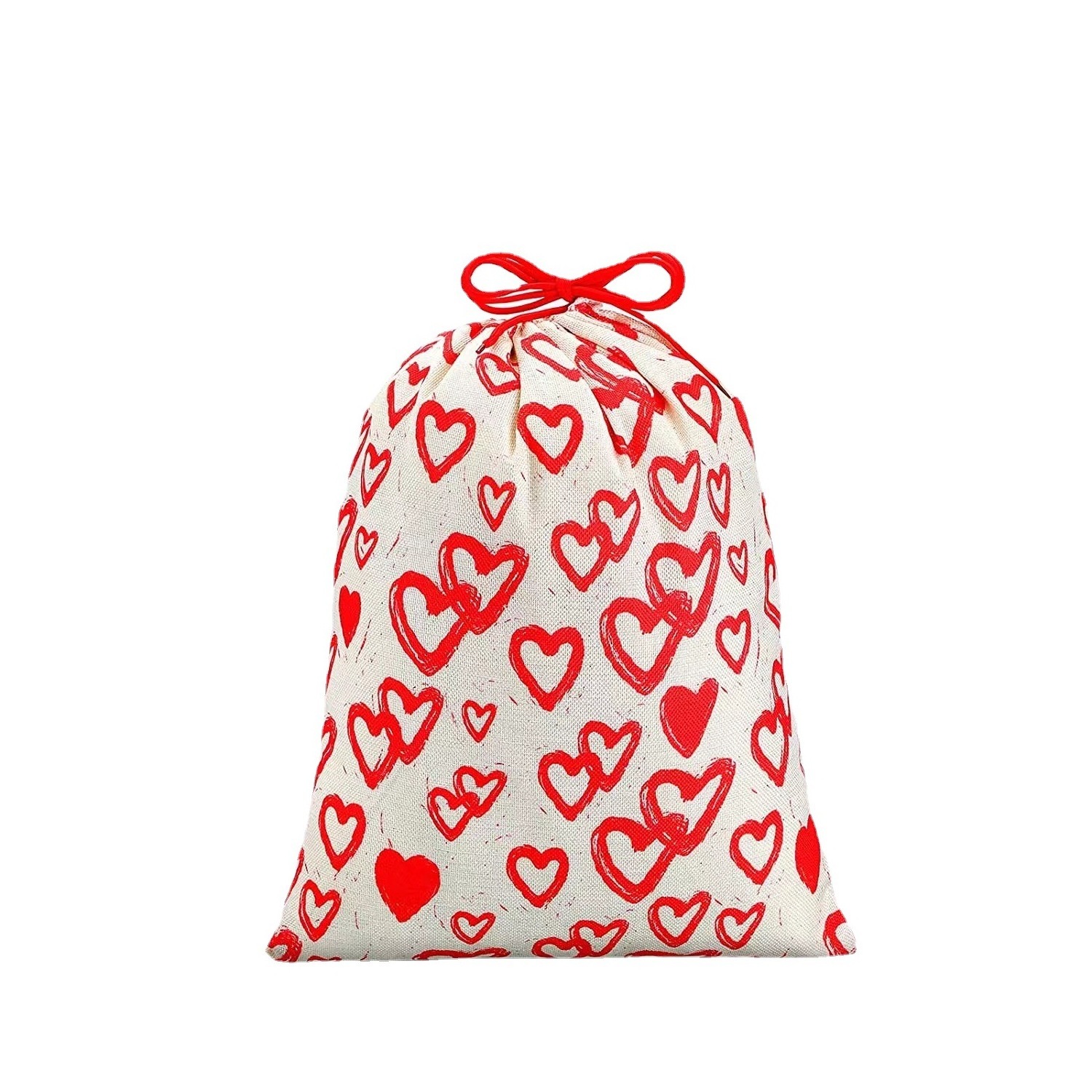 Factory Sales Cotton Linen Canvas Gift Bag Drawstring Pocket Wedding Party Valentine's Day Candy Packaging Christmas Decorations