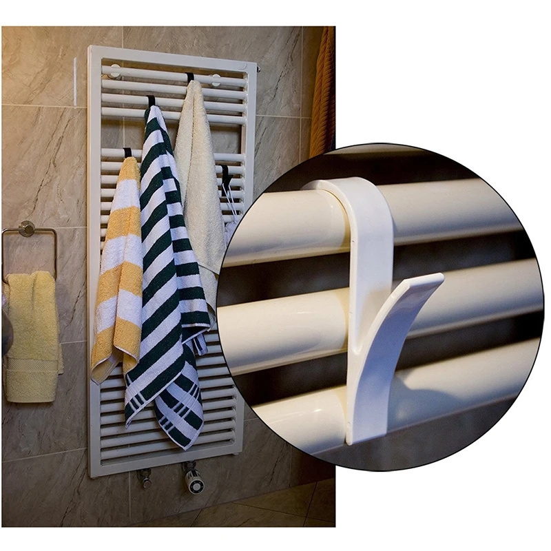 Kitchen Bathroom Hanger Clip Storage Rack Hook Towel Radiator Rail Clothes Scarf Hanger Hooks Holder