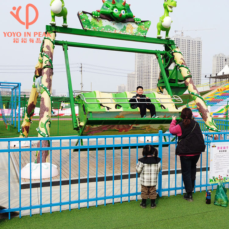 Most Popular Interesting Amusement Park Fun Rides Outdoor Kids 12 Seats Dinosaur Swing Pendulum Rides