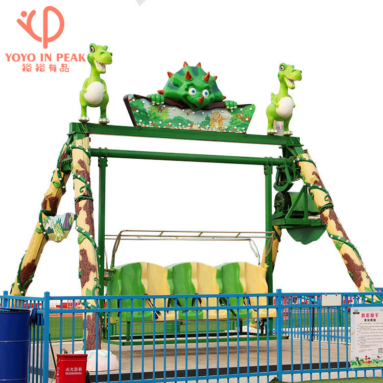 Most Popular Interesting Amusement Park Fun Rides Outdoor Kids 12 Seats Dinosaur Swing Pendulum Rides