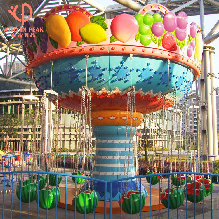 Amusement Park 12 Seat Mini Watermelon Flying Chair Flying Chairs Swing Ride For Sale