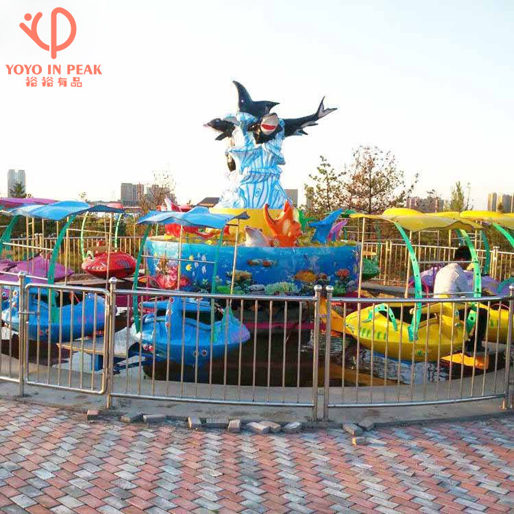 Amusement Park Ride Fun Fair Rotary Ride Fight Shark Island Ride For Kids For Sale