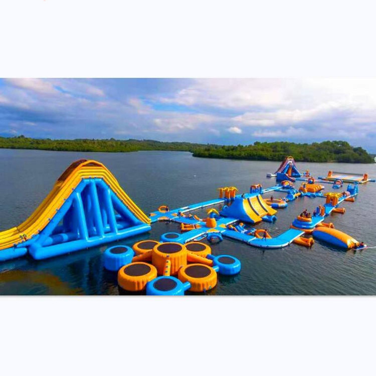 Hot Selling Rainbow Theme Inflatable Water Slide With Metal Frame Swimming Pool Inflatable Water Park For Kids And Adults