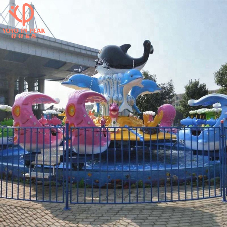 Amusement Park Ride Fun Fair Rotary Ride Fight Shark Island Ride For Kids For Sale