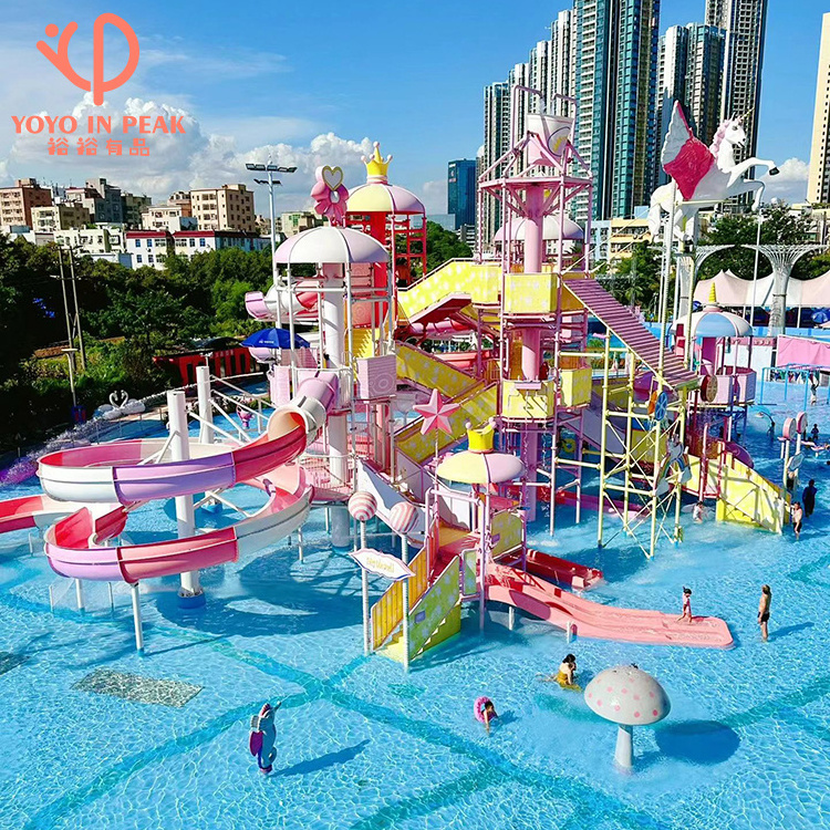 Hot Quantity Water Slide Equipment Spiral Water Freefall Open Water Slide For Sale