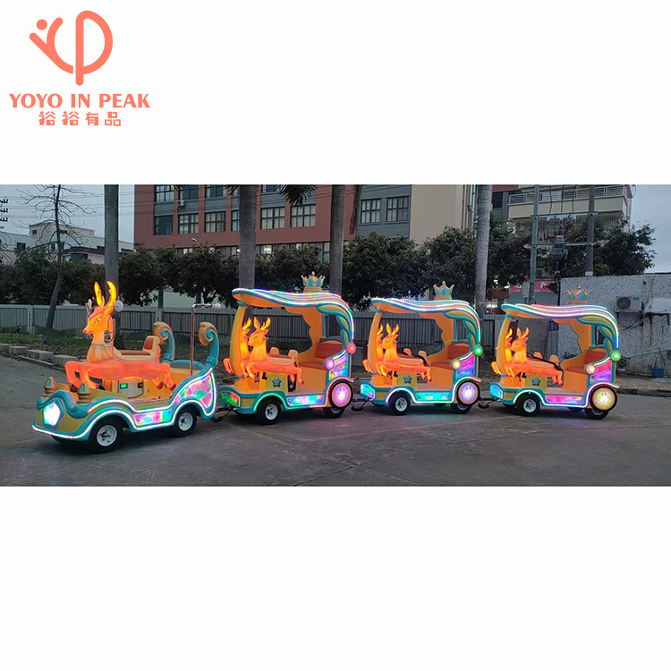 Hot Sale Trackless Train Amusement Park Electric Kids Train Ride Mini Indoor Amusement Park Rides