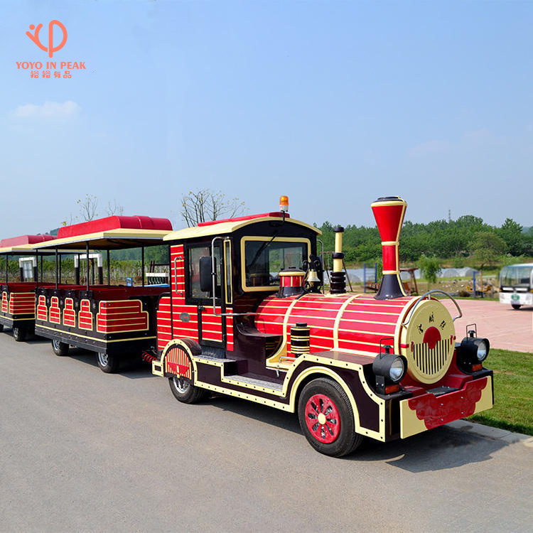 Commercial Tourist Attraction Road Trackless Train Ride Commercial Electric Train Amusement Park Manufacturer