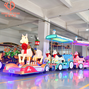 Amusement Park Ride Professional Electric Mini Tourist Train Kiddie Playground Trackless Train Ride