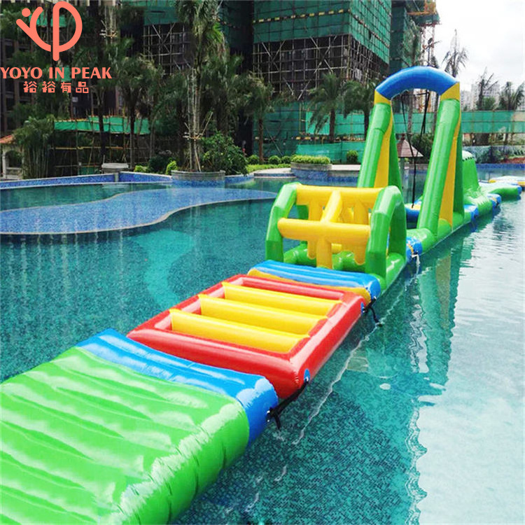 Hot Selling Rainbow Theme Inflatable Water Slide With Metal Frame Swimming Pool Inflatable Water Park For Kids And Adults