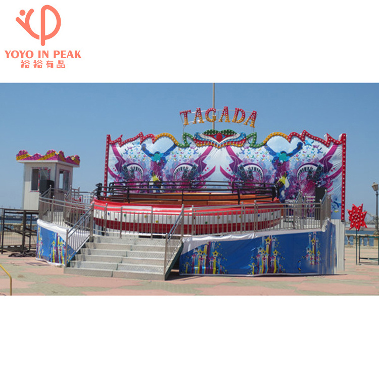 Foldable Trailer Mounted Amusement Ride 24 Seats Mobile Tagada Disco Game Amusement Park Rides For Sale