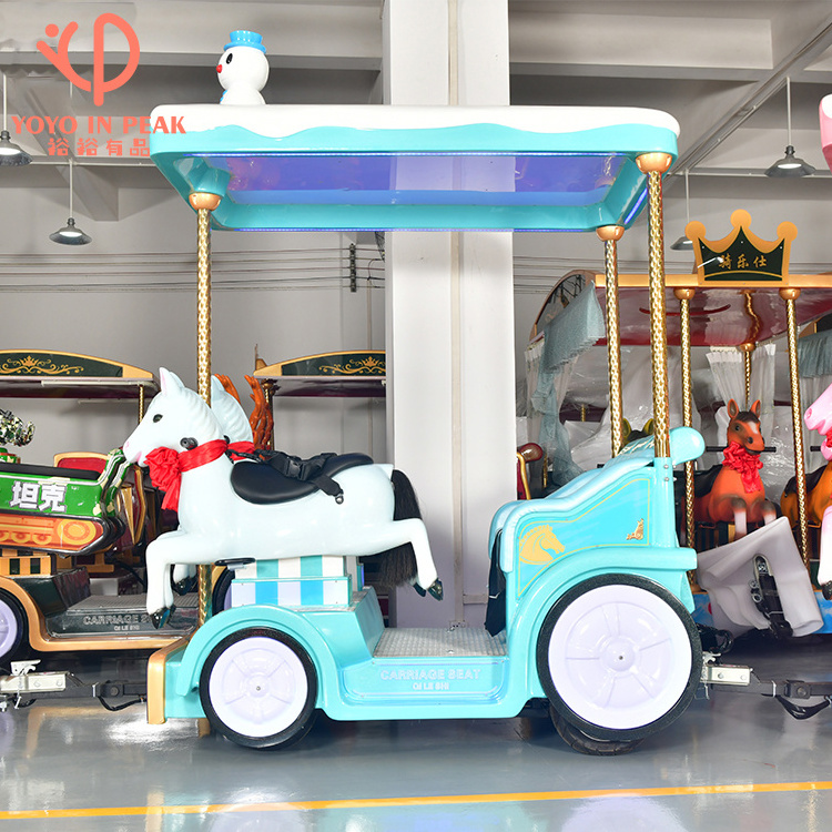 Amusement Park Ride Professional Electric Mini Tourist Train Kiddie Playground Trackless Train Ride