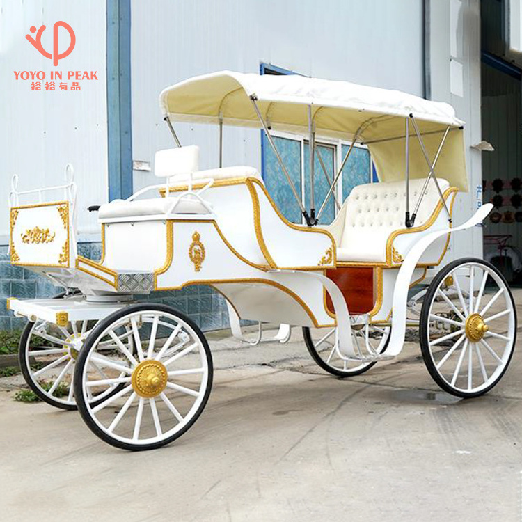 Luxury Four Wheels Sightseeing Electric Royal Horse Carriage For Sale