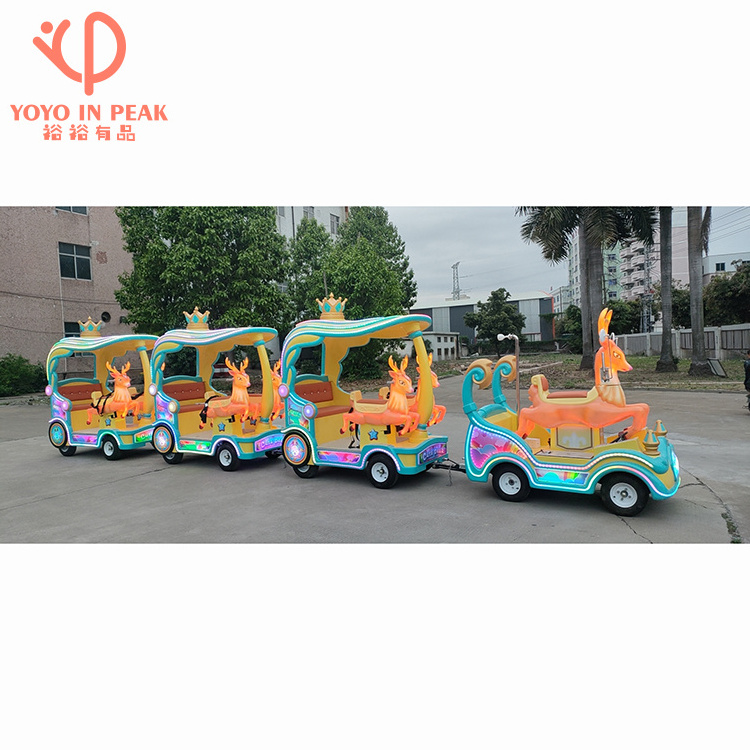 Hot Sale Trackless Train Amusement Park Electric Kids Train Ride Mini Indoor Amusement Park Rides