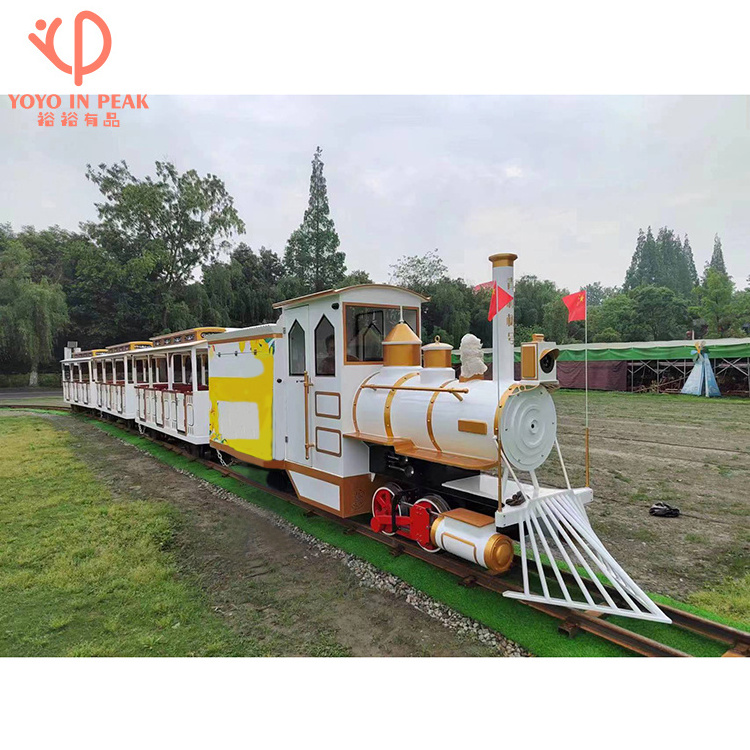 Cheap Price Amusement Park Big Train With Rail Attractions Rides Electric Mini Steam Track Train For Outdoor