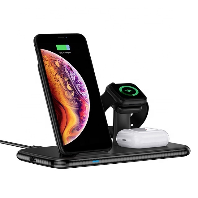 UUTEK V5 new design 4 in 1 wireless phone charger 2023 hot selling qi wireless charger fast charging 3 in 1 wireless charger