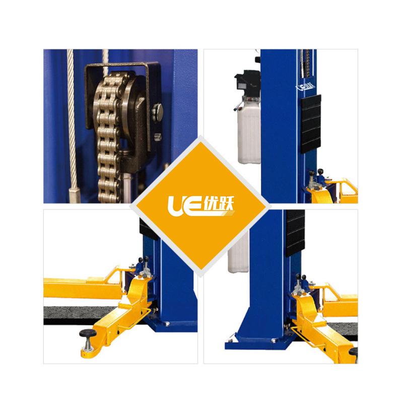 UE-235CE auto hydraulic two 2 Post car lifts 3ton  for home garage used 2 post base plate car lift for sale price